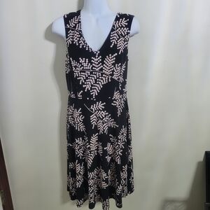 Tommy Hilfiger Pink and Black Floral Midi Dress